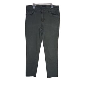 One 5 One Army Green Mid Wash Skinny Ankle Jeans Size 12 Pockets Mom Stretch